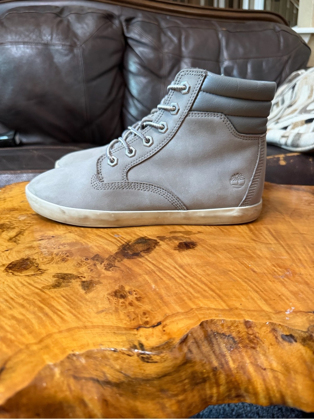 Timberland Women's Dausette Grey Nubuck Sneaker Boot Size 8.5 A1H26